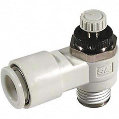 SMC PNEUMATICS - Speed & Flow Control Valves Valve Type: Flow Control Elbow Male Thread Size: R(PT) 1/8 - All Tool & Supply