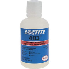 Loctite - 1 Lb Bottle Clear Instant Adhesive - Series 403, 24 hr Full Cure Time - All Tool & Supply