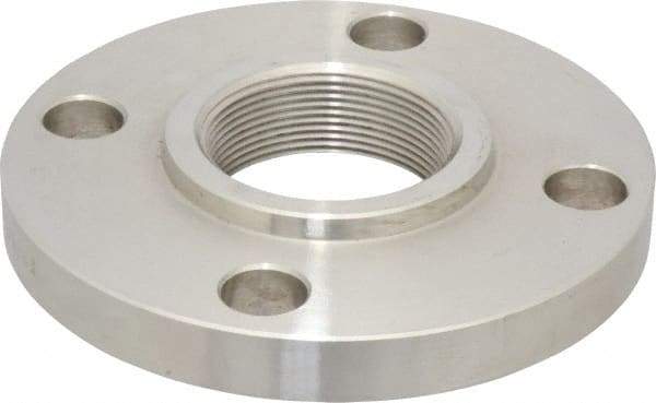 Value Collection - 2" Pipe, 6" OD, Stainless Steel, Threaded Pipe Flange - 4-3/4" Across Bolt Hole Centers, 3/4" Bolt Hole, 150 psi, Grades 304 & 304L - All Tool & Supply