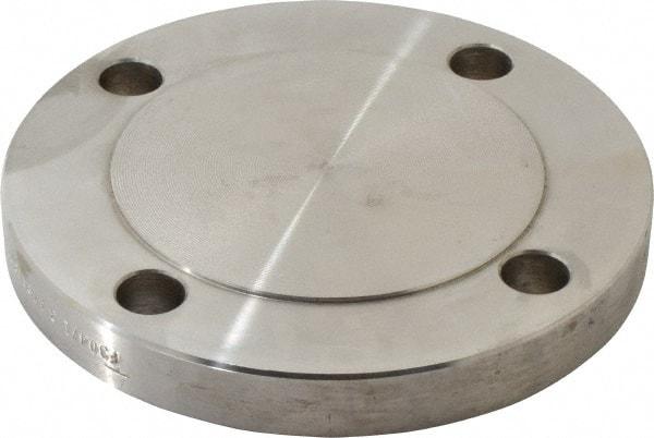 Value Collection - 3" Pipe, 7-1/2" OD, Stainless Steel, Blind Pipe Flange - 6" Across Bolt Hole Centers, 3/4" Bolt Hole, 150 psi, Grades 304 & 304L - All Tool & Supply