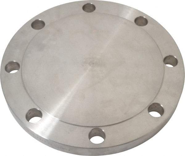 Value Collection - 6" Pipe, 11" OD, Stainless Steel, Blind Pipe Flange - 9-1/2" Across Bolt Hole Centers, 7/8" Bolt Hole, 150 psi, Grades 304 & 304L - All Tool & Supply