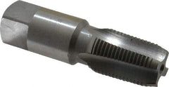 Interstate - 3/8-18 NPT Thread, 4 Flute Standard Pipe Tap - 2-9/16" OAL, 1-1/16" Thread Length, 0.7" Shank Diam, Bright Finish, Carbon Steel - Exact Industrial Supply