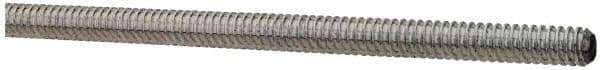 Made in USA - #4-40 UNC (Coarse), 2' Long, Low Carbon Steel Threaded Rod - Zinc-Plated Finish, Right Hand Thread - All Tool & Supply