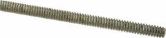 Value Collection - #6-32 UNC (Coarse), 2' Long, Low Carbon Steel Threaded Rod - Zinc-Plated Finish, Right Hand Thread - All Tool & Supply