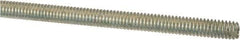 Value Collection - #8-32 UNC (Coarse), 2' Long, Low Carbon Steel Threaded Rod - Zinc-Plated Finish, Right Hand Thread - All Tool & Supply