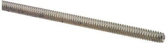 Value Collection - #10-24 UNC (Coarse), 2' Long, Low Carbon Steel Threaded Rod - Zinc-Plated Finish, Right Hand Thread - All Tool & Supply