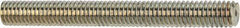 Made in USA - 7/16-14 UNC (Coarse), 2' Long, Low Carbon Steel Threaded Rod - Zinc-Plated Finish, Right Hand Thread - All Tool & Supply