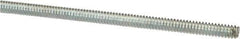 Value Collection - #6-32 UNC (Coarse), 3' Long, Low Carbon Steel Threaded Rod - Zinc-Plated Finish, Right Hand Thread - All Tool & Supply