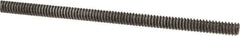 Value Collection - #6-32 UNC (Coarse), 2' Long, Low Carbon Steel Threaded Rod - Oil Finish Finish, Right Hand Thread - All Tool & Supply