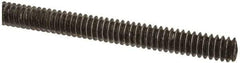 Value Collection - #10-24 UNC (Coarse), 2' Long, Low Carbon Steel Threaded Rod - Oil Finish Finish, Right Hand Thread - All Tool & Supply