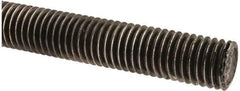 Made in USA - 9/16-12 UNC (Coarse), 3' Long, Low Carbon Steel Threaded Rod - Oil Finish Finish, Right Hand Thread - All Tool & Supply