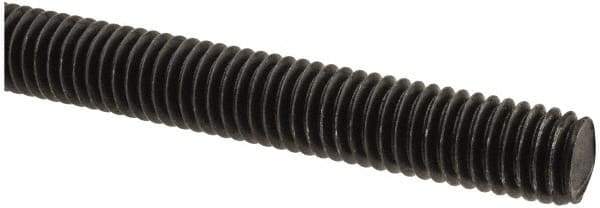 Value Collection - 7/16-14 UNC (Coarse), 6' Long, Alloy Steel Threaded Rod - Plain Finish, Right Hand Thread - All Tool & Supply