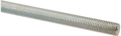 Made in USA - 5/16-24 UNF (Fine), 2' Long, Low Carbon Steel Threaded Rod - Zinc-Plated Finish, Right Hand Thread - All Tool & Supply