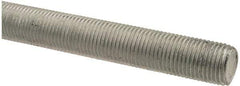 Made in USA - 1/2-20 UNF (Fine), 2' Long, Low Carbon Steel Threaded Rod - Zinc-Plated Finish, Right Hand Thread - All Tool & Supply