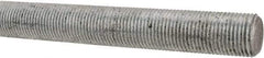 Made in USA - 5/8-18 UNF (Fine), 2' Long, Low Carbon Steel Threaded Rod - Zinc-Plated Finish, Right Hand Thread - All Tool & Supply