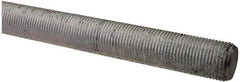 Made in USA - 3/4-16 UNF (Fine), 2' Long, Low Carbon Steel Threaded Rod - Zinc-Plated Finish, Right Hand Thread - All Tool & Supply