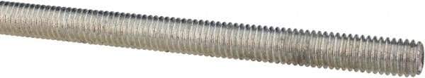 Value Collection - M8x1.25 UNC (Coarse), 1m Long, Steel Metric Threaded Rod - Zinc-Plated Finish, Right Hand Thread - All Tool & Supply