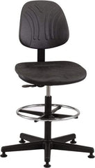 Bevco - 21 to 31" High Adjustable Chair - 27" Wide x 27" Deep, Polyurethane Seat, Black - All Tool & Supply