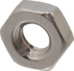 Value Collection - 1/4-20 UNC Stainless Steel Right Hand Hex Jam Nut - 7/16" Across Flats, 5/32" High, Uncoated - All Tool & Supply