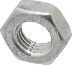 Value Collection - 5/16-24 UNF Stainless Steel Right Hand Hex Jam Nut - 1/2" Across Flats, 3/16" High, Uncoated - All Tool & Supply