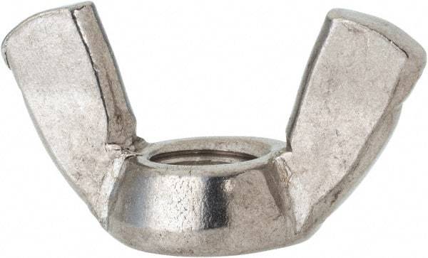 Value Collection - 1/2-13 UNC, Stainless Steel Standard Wing Nut - Grade 316, 1.94" Wing Span, 1" Wing Span - All Tool & Supply