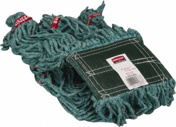 Rubbermaid - 5" Green Head Band, Medium Blended Fiber Loop End Mop Head - 4 Ply, Use for General Purpose - All Tool & Supply