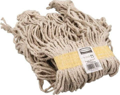 Rubbermaid - 1" Yellow Head Band, Small Cotton Loop End Mop Head - 4 Ply, Side Loading Connection, Use for General Purpose - All Tool & Supply