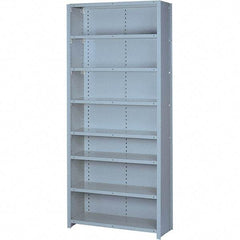 Lyon - 8 Shelf, 900 Lb. Capacity, Closed Shelving Starter Unit - 36 Inch Wide x 18 Inch Deep x 84 Inch High, Gray - All Tool & Supply