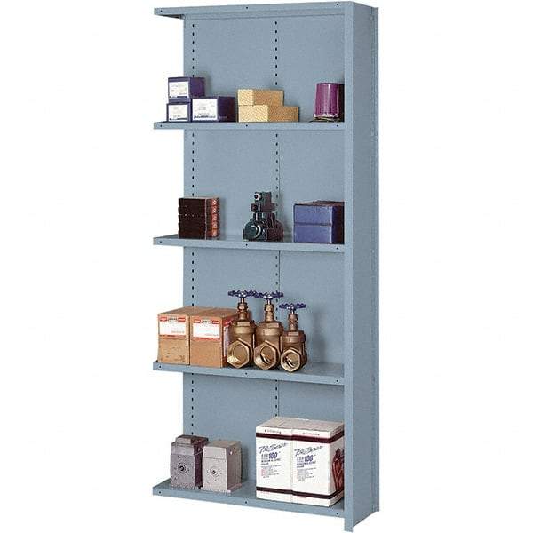 Lyon - 5 Shelf, 1,300 Lb. Capacity, Closed Shelving Add-On Unit - 36 Inch Wide x 18 Inch Deep x 84 Inch High, Gray - All Tool & Supply