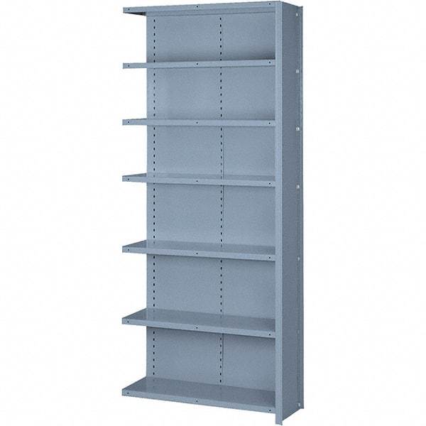 Lyon - 7 Shelf, 900 Lb. Capacity, Closed Shelving Add-On Unit - 36 Inch Wide x 18 Inch Deep x 84 Inch High, Gray - All Tool & Supply