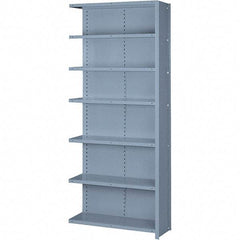 Lyon - 7 Shelf, 900 Lb. Capacity, Closed Shelving Add-On Unit - 36 Inch Wide x 18 Inch Deep x 84 Inch High, Gray - All Tool & Supply