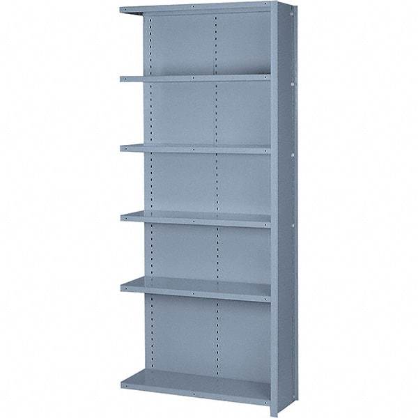 Lyon - 6 Shelf, 600 Lb. Capacity, Closed Shelving Add-On Unit - 36 Inch Wide x 18 Inch Deep x 84 Inch High, Gray - All Tool & Supply