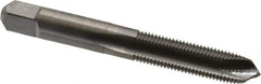 Made in USA - 3/8-24 UNF, 2 Flute, Bright Finish, Solid Carbide Spiral Point Tap - Plug Chamfer, Right Hand Thread, 2-15/16" OAL, 1-1/4" Thread Length, 3B Class of Fit - Exact Industrial Supply