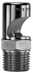 Bete Fog Nozzle - 1/2" Pipe, 145° Spray Angle, Grade 303 Stainless Steel, Extra Wide Fan Nozzle - Male Connection, 37.9 Gal per min at 100 psi, 3/8" Orifice Diam - All Tool & Supply