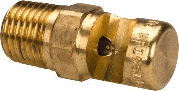 Bete Fog Nozzle - 1/4" Pipe, 145° Spray Angle, Brass, Extra Wide Fan Nozzle - Male Connection, 6.96 Gal per min at 100 psi, 5/32" Orifice Diam - All Tool & Supply