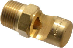 Bete Fog Nozzle - 1/2" Pipe, 145° Spray Angle, Brass, Extra Wide Fan Nozzle - Male Connection, 37.9 Gal per min at 100 psi, 3/8" Orifice Diam - All Tool & Supply