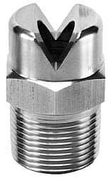 Bete Fog Nozzle - 1/2" Pipe, 120° Spray Angle, Grade 303 Stainless Steel, Standard Fan Nozzle - Male Connection, 9.49 Gal per min at 100 psi, 0.186" Orifice Diam - All Tool & Supply