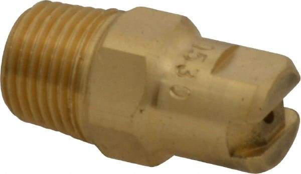 Bete Fog Nozzle - 1/8" Pipe, 30° Spray Angle, Brass, Standard Fan Nozzle - Male Connection, 0.79 Gal per min at 100 psi, 0.057" Orifice Diam - All Tool & Supply