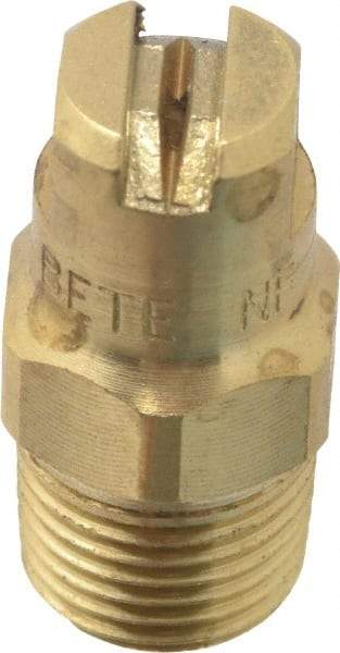 Bete Fog Nozzle - 1/8" Pipe, 90° Spray Angle, Brass, Standard Fan Nozzle - Male Connection, 0.79 Gal per min at 100 psi, 0.057" Orifice Diam - All Tool & Supply