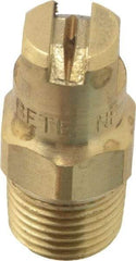 Bete Fog Nozzle - 1/8" Pipe, 90° Spray Angle, Brass, Standard Fan Nozzle - Male Connection, 0.79 Gal per min at 100 psi, 0.057" Orifice Diam - All Tool & Supply