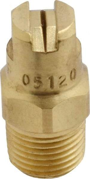 Bete Fog Nozzle - 1/8" Pipe, 120° Spray Angle, Brass, Standard Fan Nozzle - Male Connection, 0.79 Gal per min at 100 psi, 0.057" Orifice Diam - All Tool & Supply