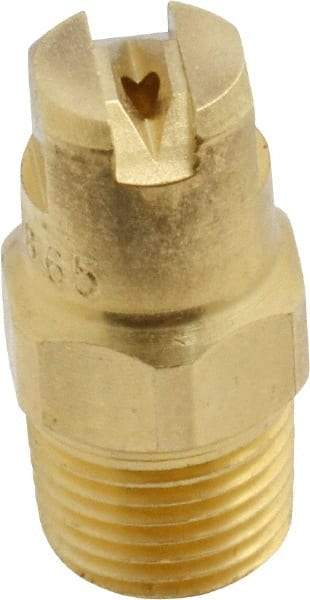 Bete Fog Nozzle - 1/8" Pipe, 65° Spray Angle, Brass, Standard Fan Nozzle - Male Connection, 1.26 Gal per min at 100 psi, 0.072" Orifice Diam - All Tool & Supply