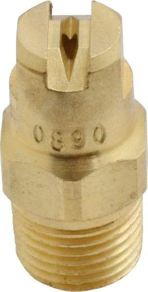 Bete Fog Nozzle - 1/8" Pipe, 90° Spray Angle, Brass, Standard Fan Nozzle - Male Connection, 1.26 Gal per min at 100 psi, 0.072" Orifice Diam - All Tool & Supply