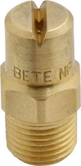 Bete Fog Nozzle - 1/8" Pipe, 90° Spray Angle, Brass, Standard Fan Nozzle - Male Connection, 1.58 Gal per min at 100 psi, 0.08" Orifice Diam - All Tool & Supply