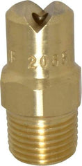 Bete Fog Nozzle - 1/8" Pipe, 65° Spray Angle, Brass, Standard Fan Nozzle - Male Connection, 3.16 Gal per min at 100 psi, 0.109" Orifice Diam - All Tool & Supply