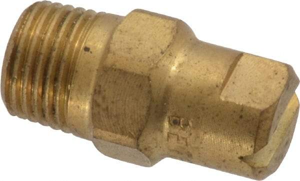 Bete Fog Nozzle - 1/8" Pipe, 90° Spray Angle, Brass, Standard Fan Nozzle - Male Connection, 3.16 Gal per min at 100 psi, 0.109" Orifice Diam - All Tool & Supply