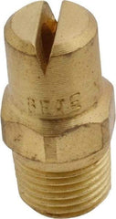 Bete Fog Nozzle - 1/8" Pipe, 120° Spray Angle, Brass, Standard Fan Nozzle - Male Connection, 3.16 Gal per min at 100 psi, 0.109" Orifice Diam - All Tool & Supply