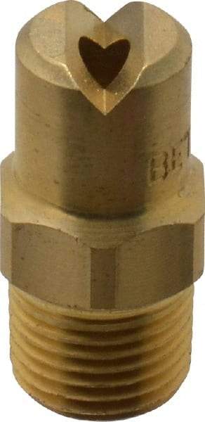 Bete Fog Nozzle - 1/8" Pipe, 65° Spray Angle, Brass, Standard Fan Nozzle - Male Connection, 4.74 Gal per min at 100 psi, 0.141" Orifice Diam - All Tool & Supply