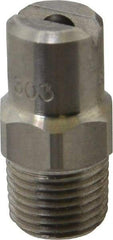 Bete Fog Nozzle - 1/8" Pipe, 90° Spray Angle, Grade 303 Stainless Steel, Standard Fan Nozzle - Male Connection, 4.74 Gal per min at 100 psi, 0.141" Orifice Diam - All Tool & Supply