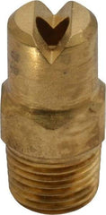 Bete Fog Nozzle - 1/8" Pipe, 30° Spray Angle, Brass, Standard Fan Nozzle - Male Connection, 6.32 Gal per min at 100 psi, 5/32" Orifice Diam - All Tool & Supply